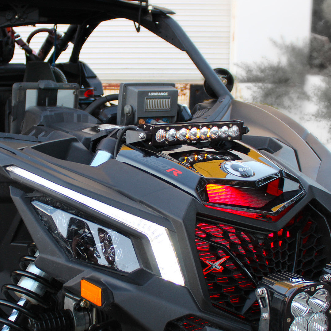 Can-Am S8 10 Inch Shock Mount Light Bar Kit - Can-Am 2017-24 Maverick X3