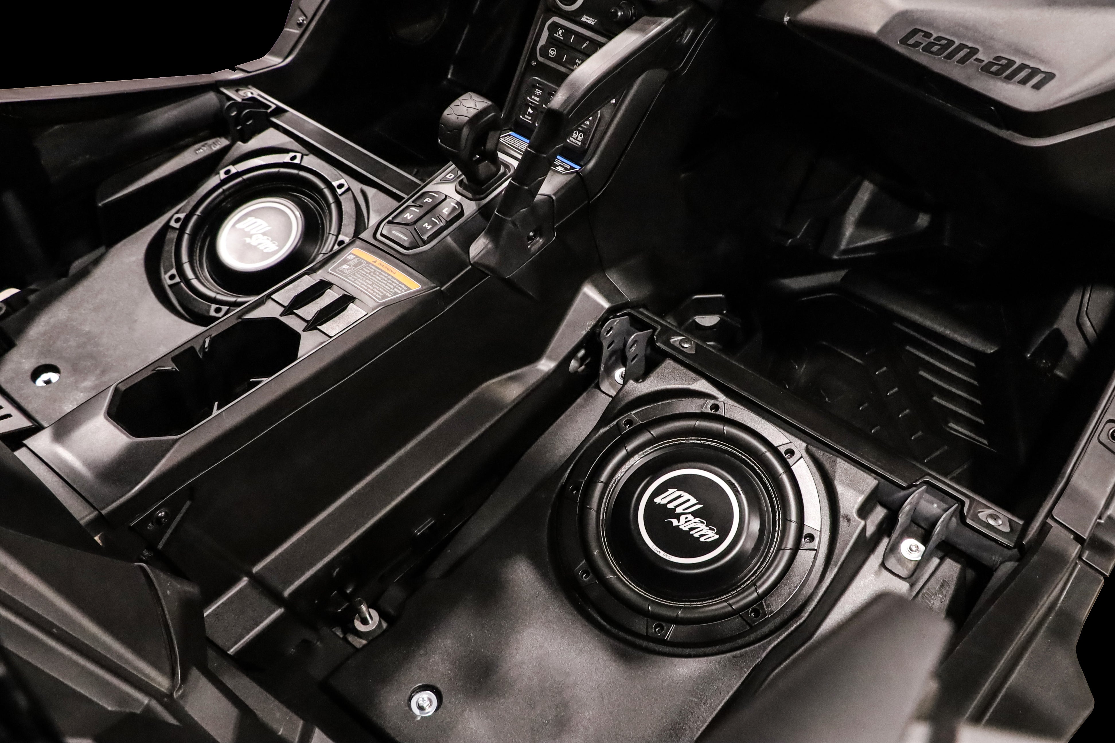 Can-Am® Maverick R 10" Front Driver Subwoofer Enclosure Unloaded | UTVS-R-ENC-10-FDRIVER