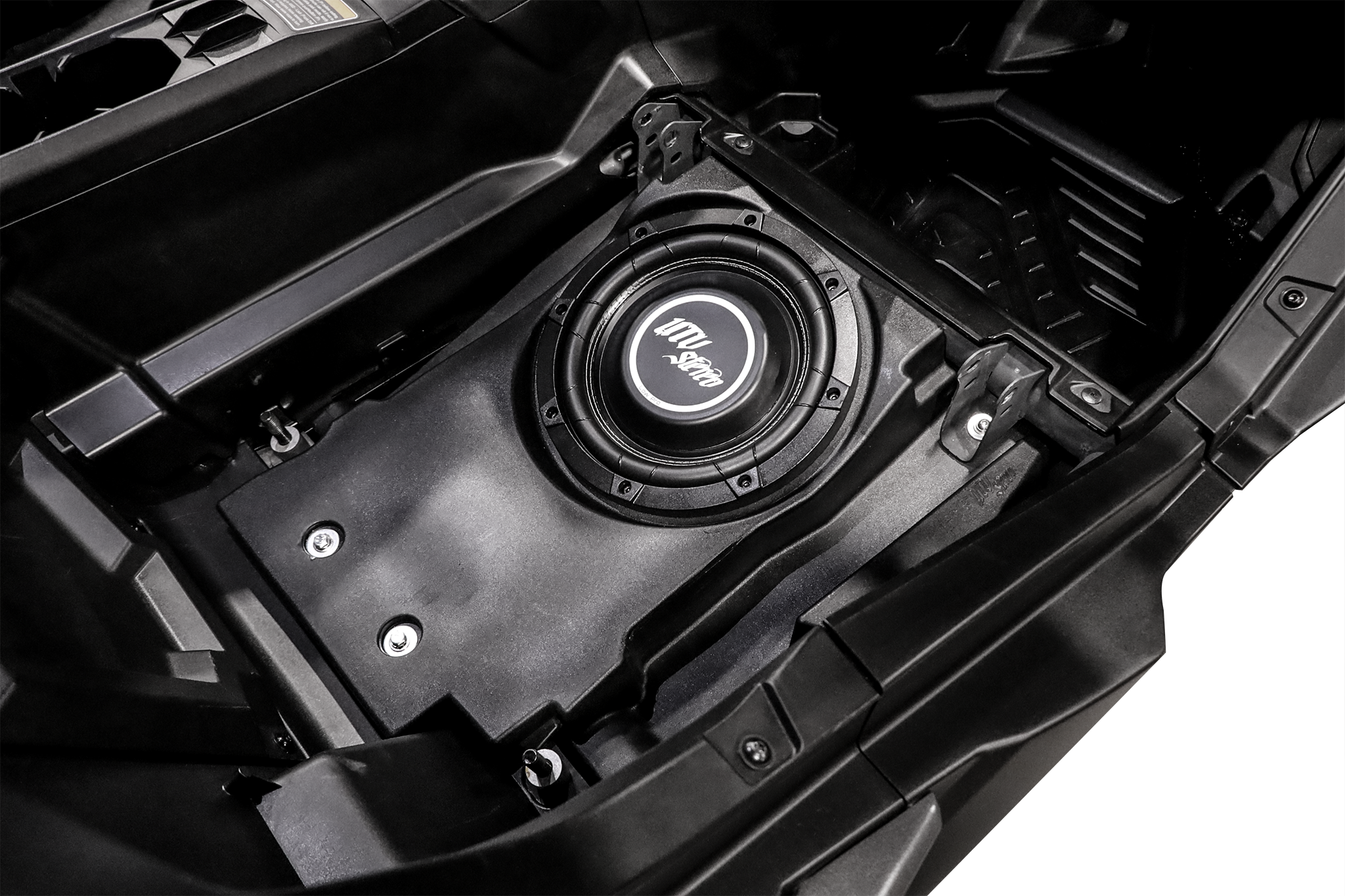 Can-Am® Maverick R 10" Front Passenger Subwoofer Enclosure Unloaded | UTVS-R-ENC-10-FPASS