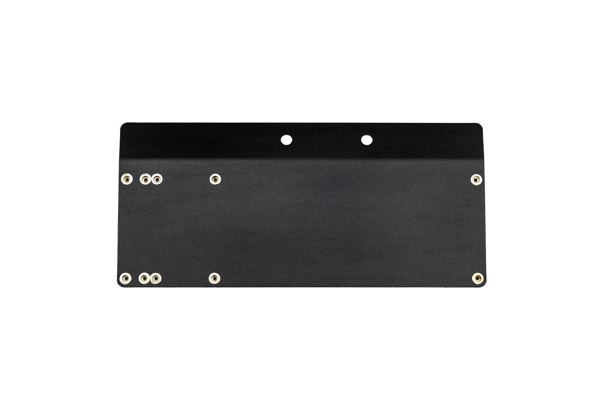 UTV Stereo black metal mounting bracket with predrilled holes