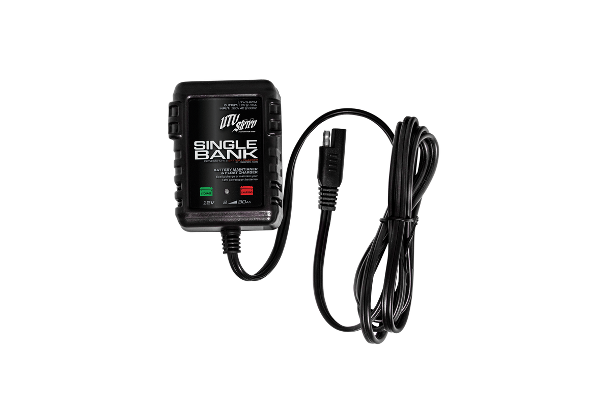 UTV Stereo single bank battery maintainer and float charger