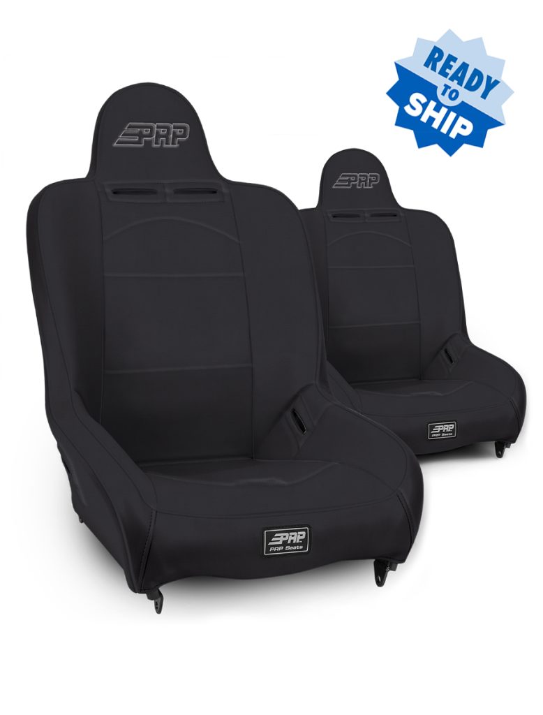 Premier High Back Suspension Seats Kit for 03-06 Jeep Wrangler TJ (Pair) - Black