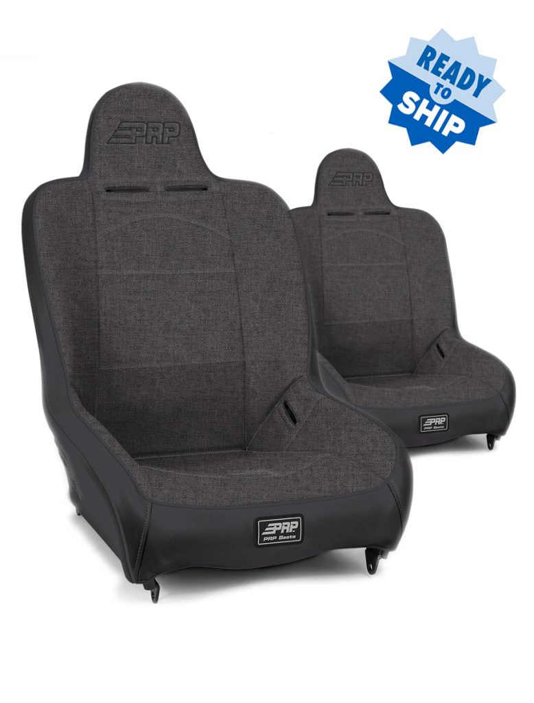 PRP 97-02 Jeep Wrangler TJ Premier High Back Suspension Seats Kit (Pair) - Gray