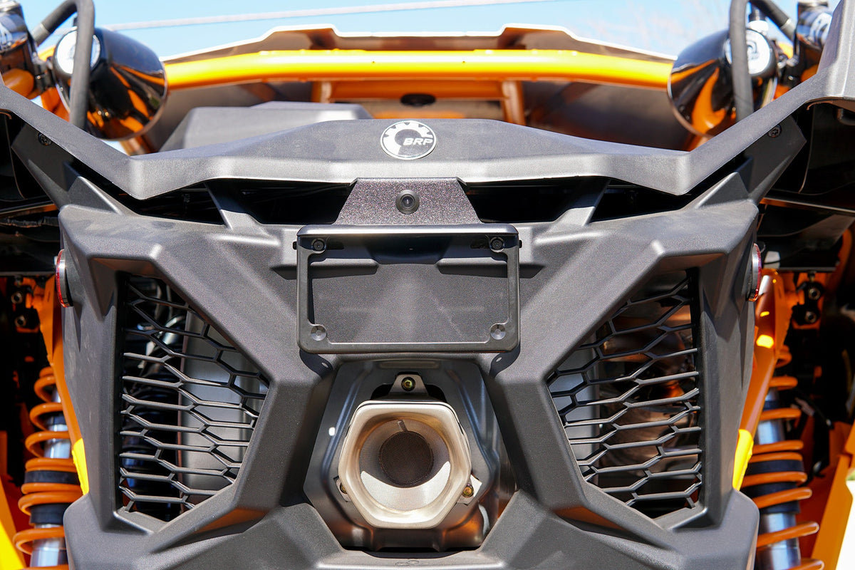 UTV Stereo backup camera mounted on a BRP vehicle rear panel