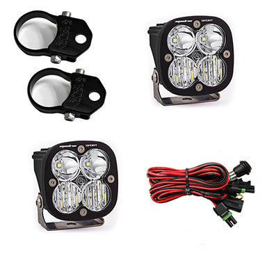 Baja Designs Squadron Sport Polaris A-Pillar LED Light Pods Harness/Mounts Kit