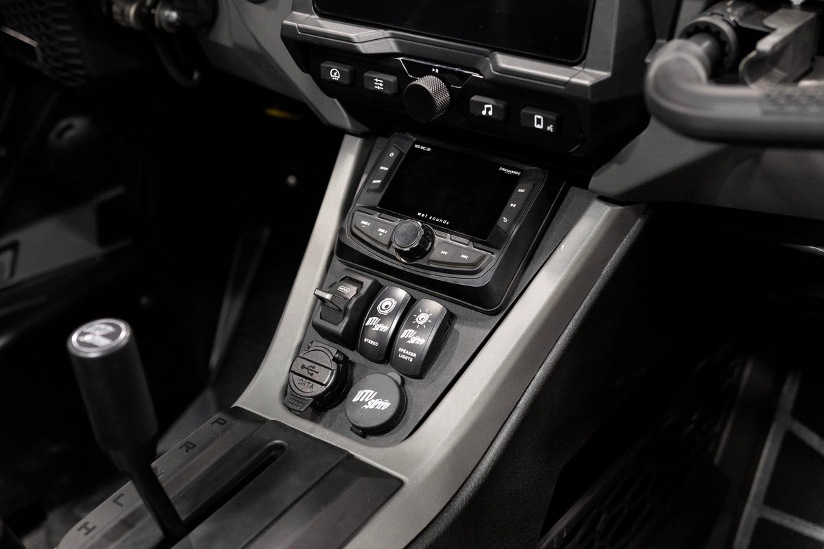 '26 RZRÂ® Pro R w/ 10.4" Touchscreen Head Unit Mount | UTVS-PRO2-HUMT-104-DASHKIT-RKR