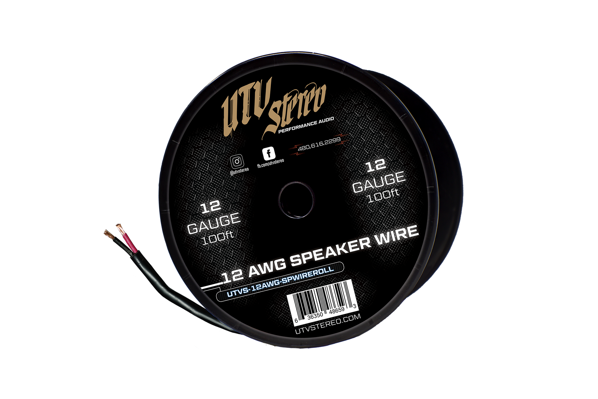 12 AWG Speaker Wire Roll - 12ft | UTVS-12AWG-SPWIRE-12