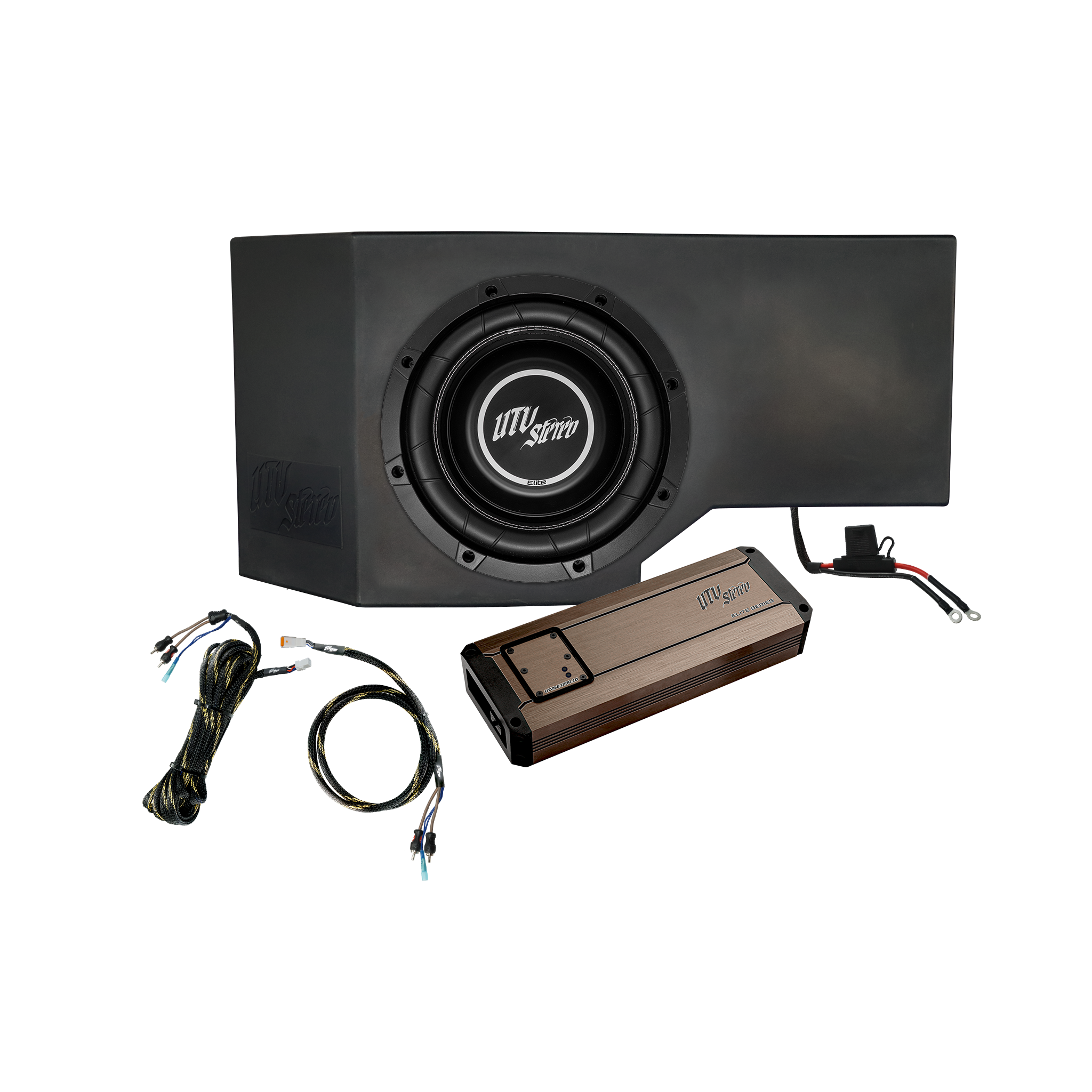 Can-Am® Defender 1200W Single Passenger Side 10" Subwoofer Kit  | UTVS-DEF-SUB-1200-PASS