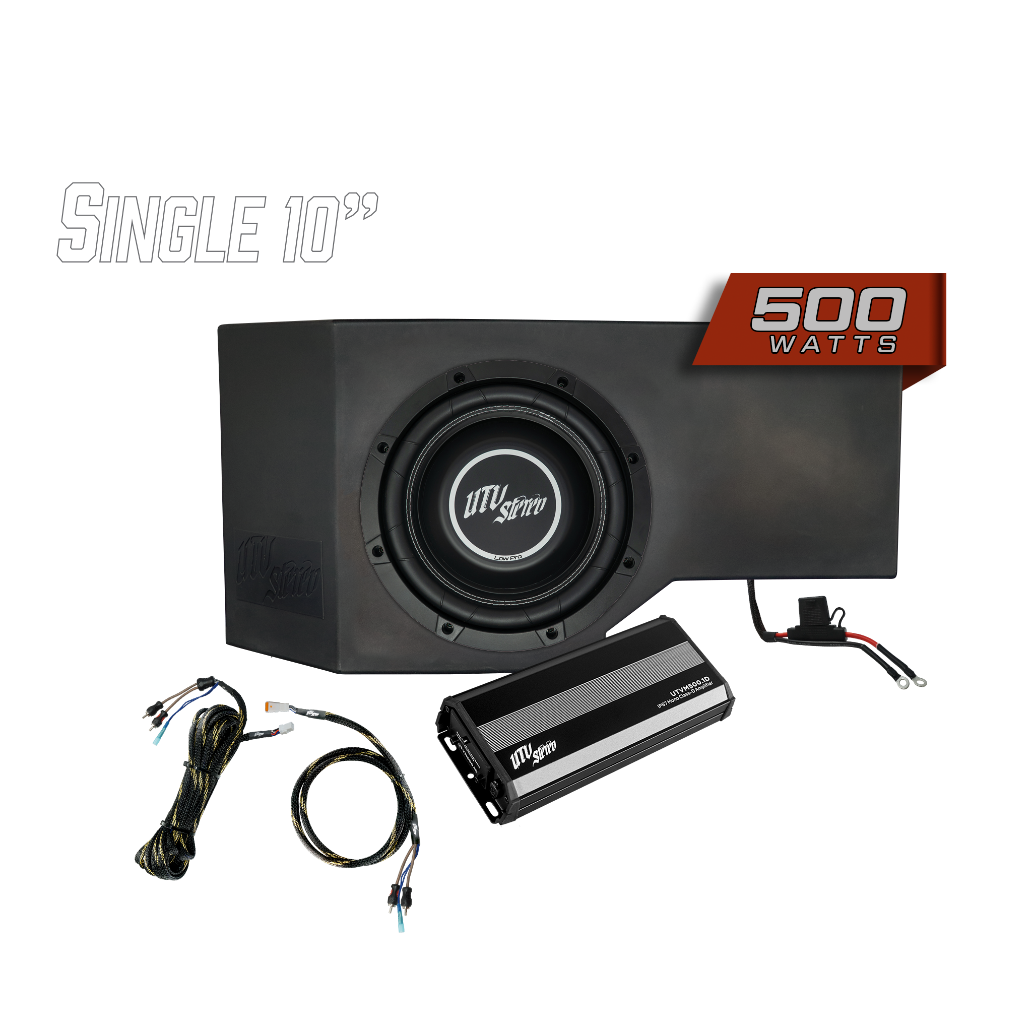 Can-Am® Defender 500W Single Passenger Side 10" Subwoofer Kit | UTVS-DEF-SUB-500-PASS