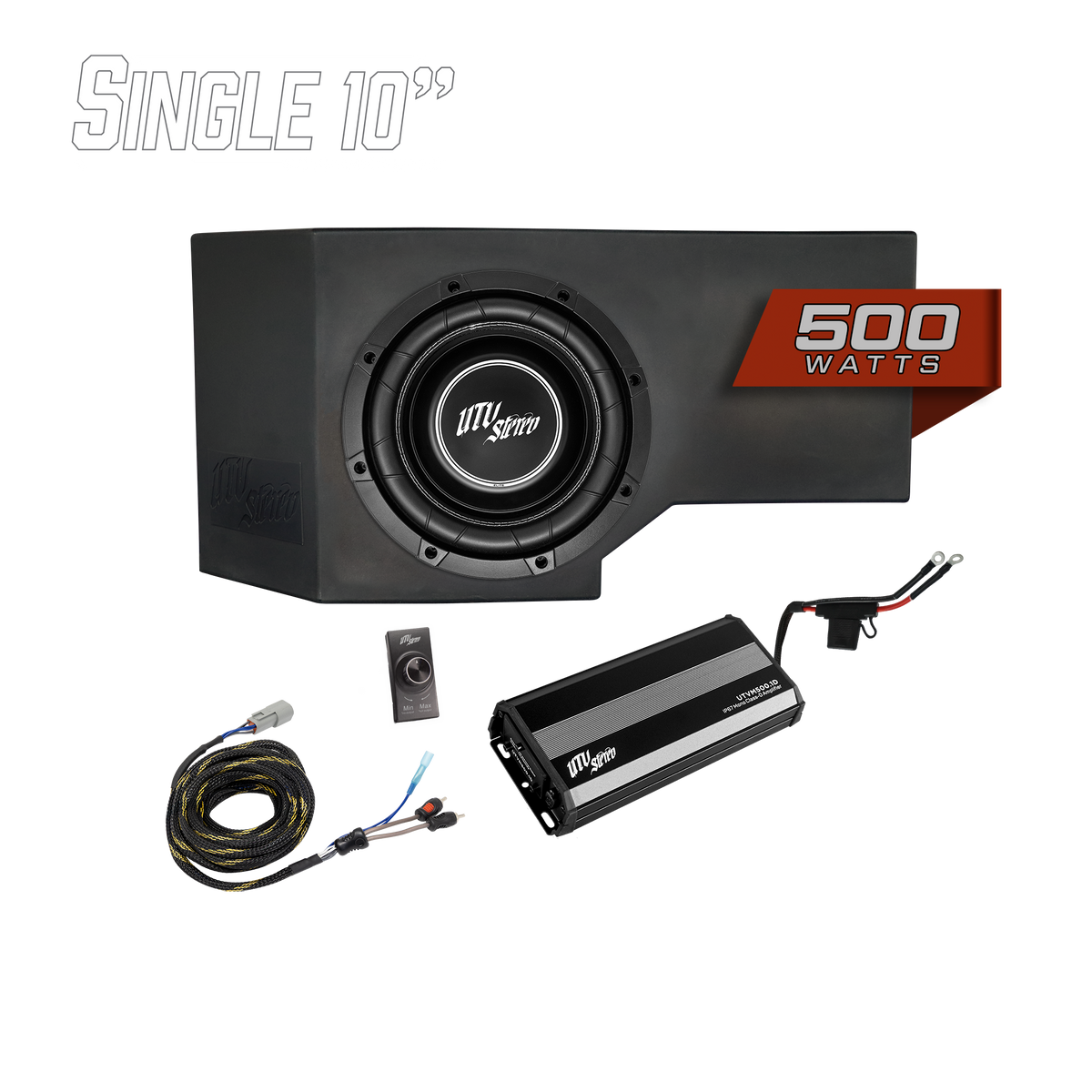 Can-AmÂ® Defender HD11 500W Single 10" Subwoofer Kit | UTVS-DEF2-500-1-GO