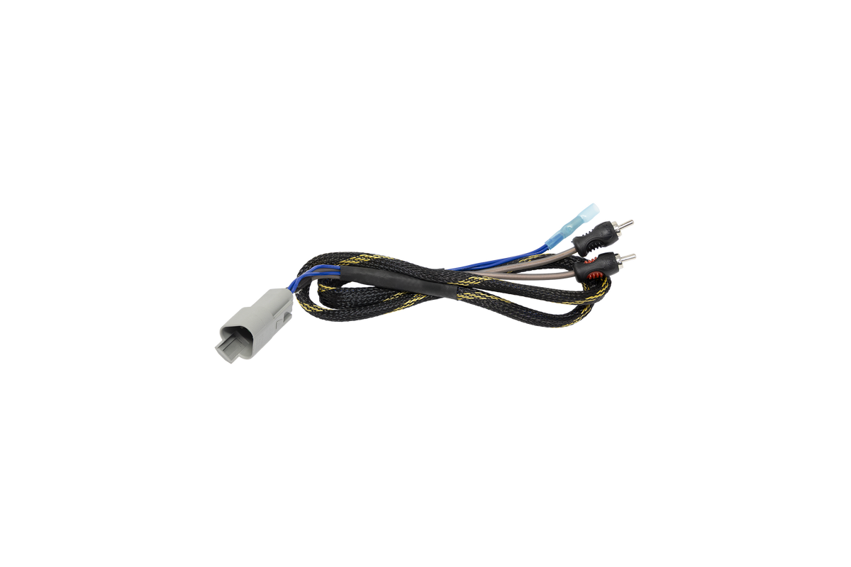 Wiring harness with grey connector and RCA plugs