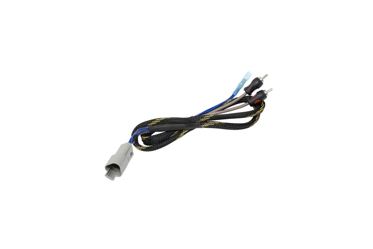 Wiring harness with grey connector and RCA plugs
