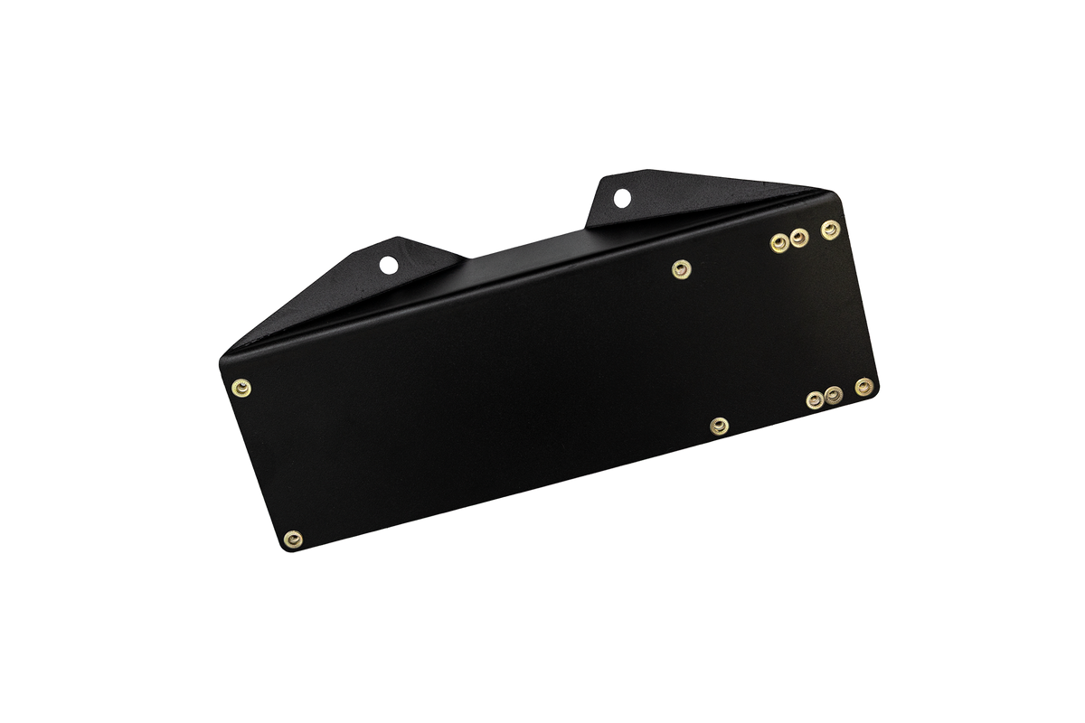 UTV Stereo black metal mounting bracket with predrilled holes
