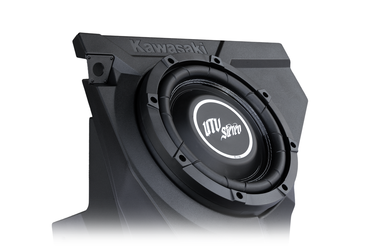 UTV Stereo Elite subwoofer enclosure for Kawasaki vehicles