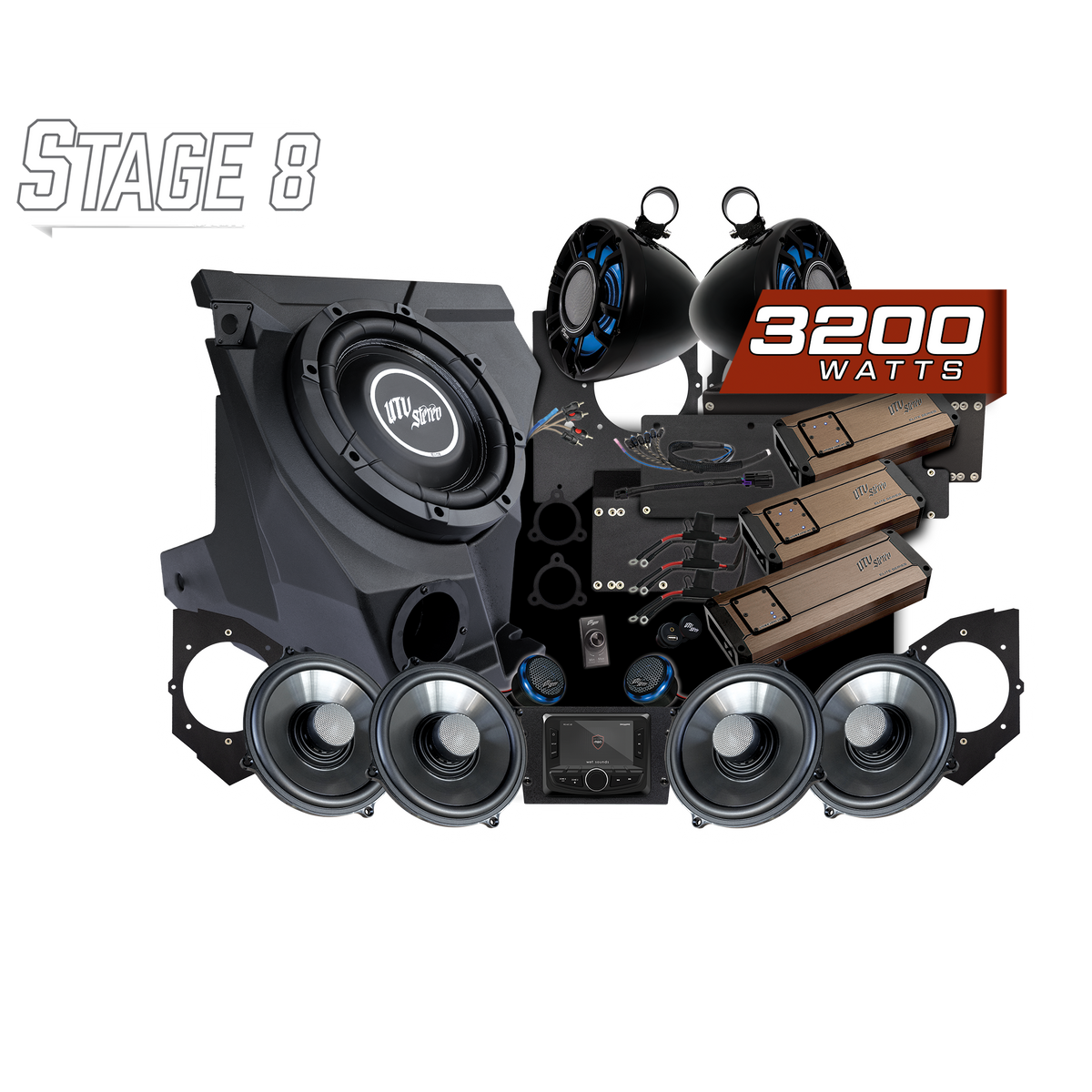 KAWASAKIÂ® TERYX H2 Elite Stage 8 Stereo Kit | UTVS-H2-S8