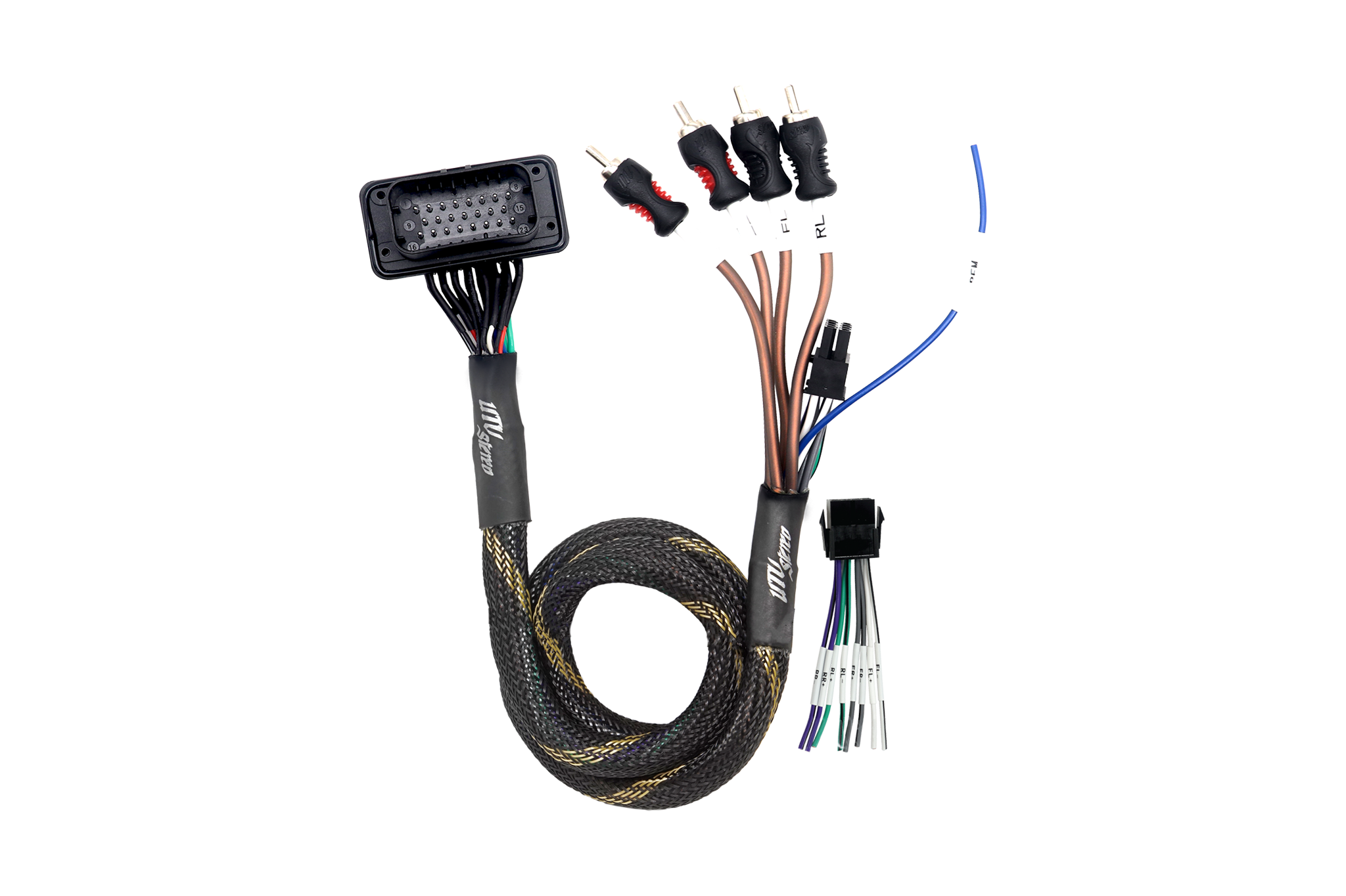 RZR® Pro Series Ride Command Front & Rear RCA Output + Speaker Wire & Remote | UTVS-PRO-RC-RCA-OUT