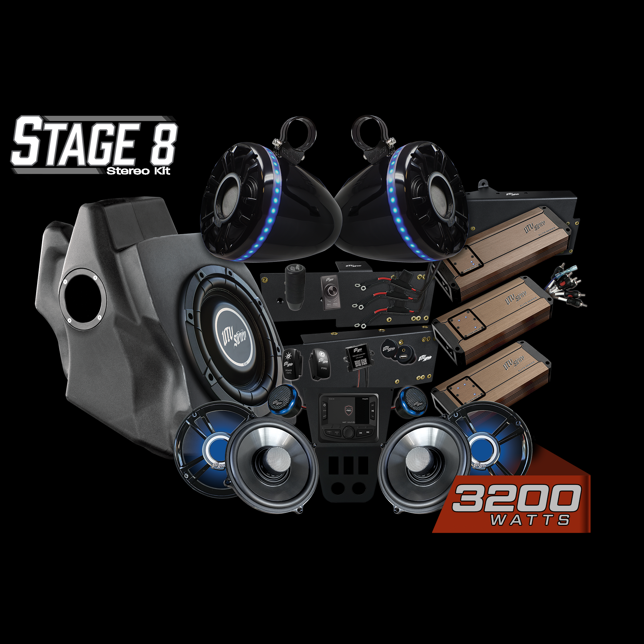 RZR® Pro Series Elite Stage 8 Stereo Kit | UTVS-PRO-S8-E