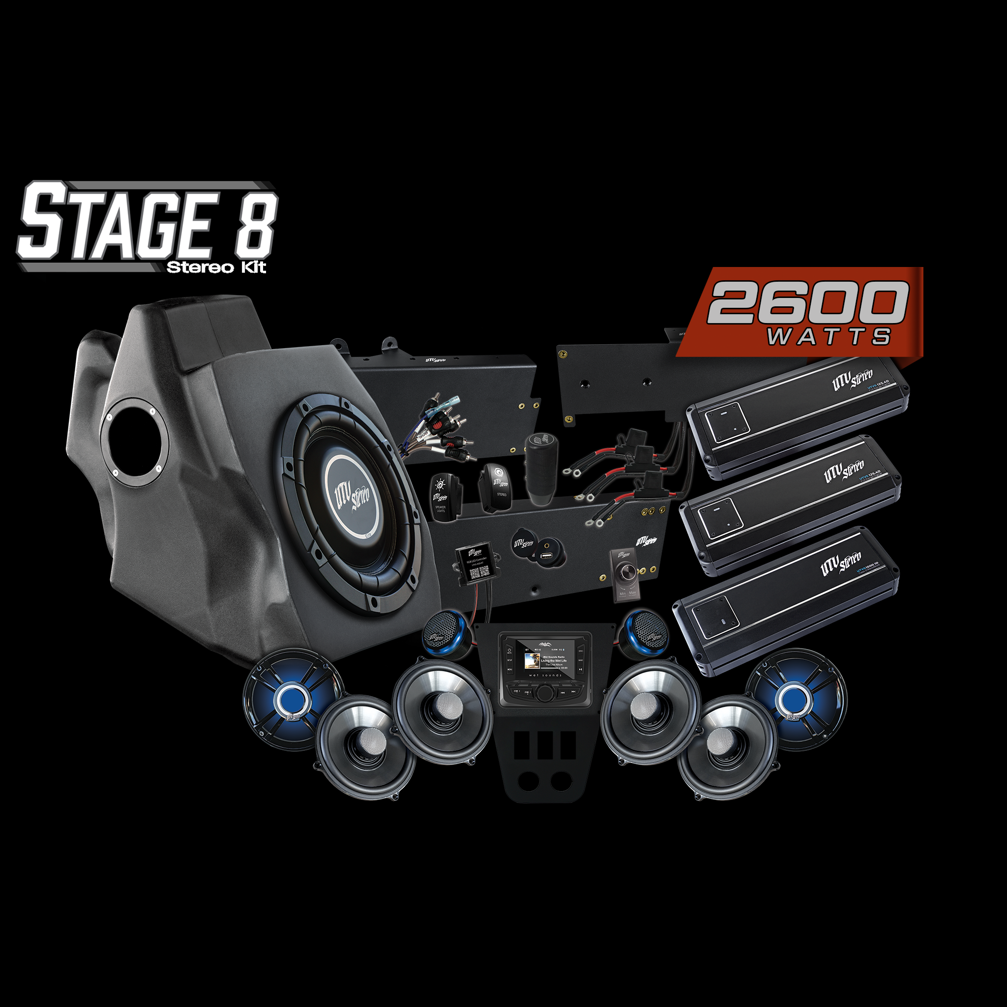 RZR® Pro Series Signature Stage 8 Stereo Kit | UTVS-PRO-S8-S