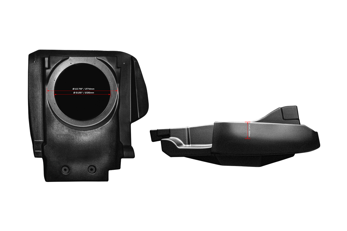 Can-AmÂ® Maverick R 10" Front Driver Subwoofer Enclosure (2-SEAT MODELS) â€“ Unloaded | UTVS-R-ENC-DRIVER-2
