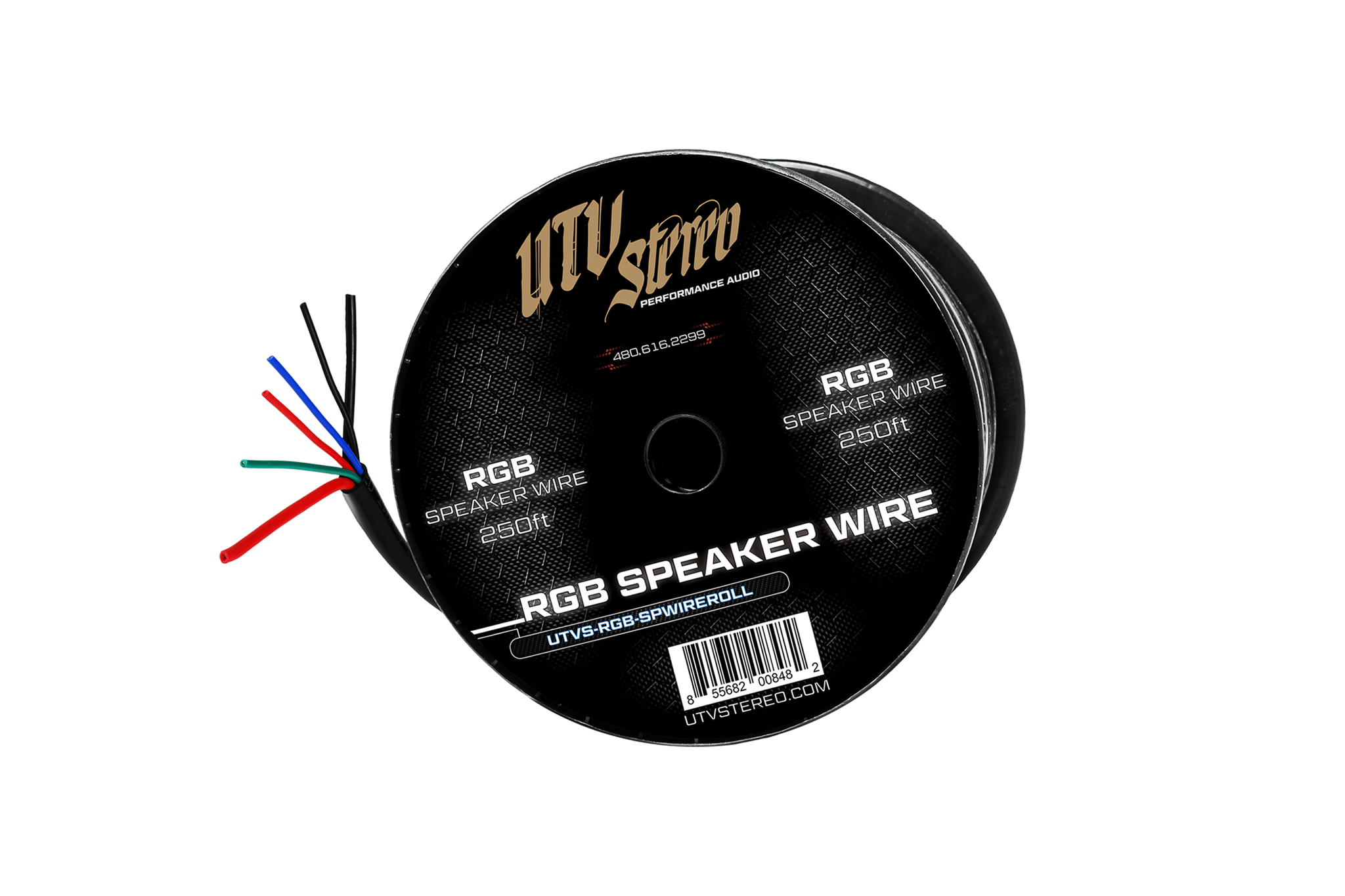 6 Conductor RGB Speaker Wire - 50' | UTVS-RGB-SPWIRE-50