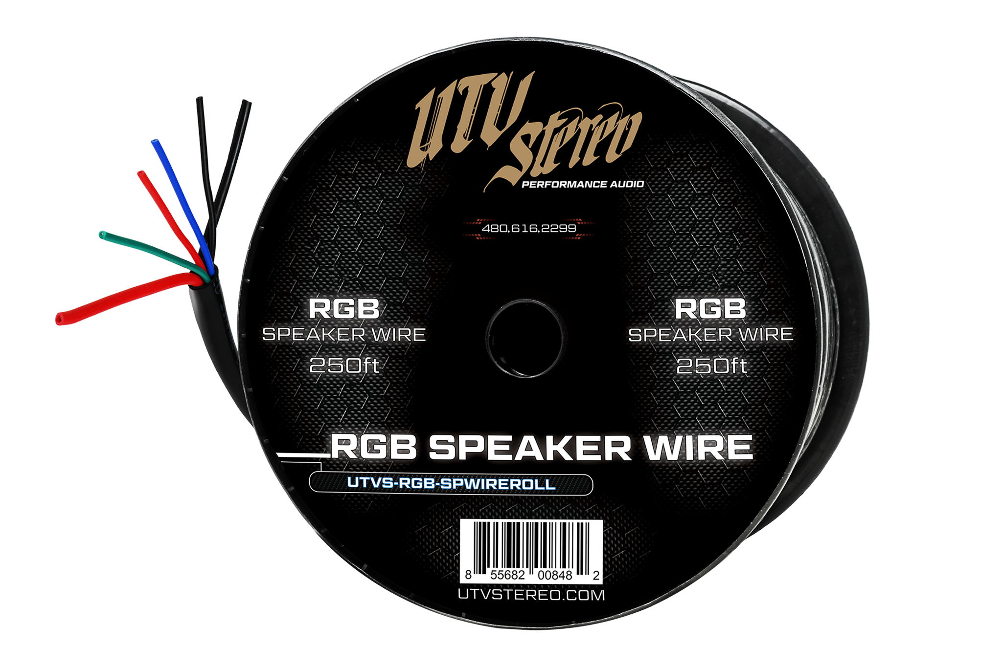 6 Conductor RGB Speaker Wire - 50' | UTVS-RGB-SPWIRE-50