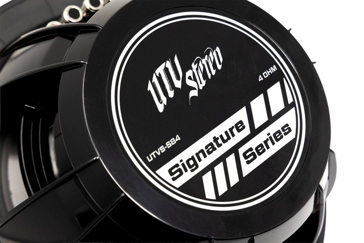 Back view of UTV Stereo Signature Series 4 ohm subwoofer