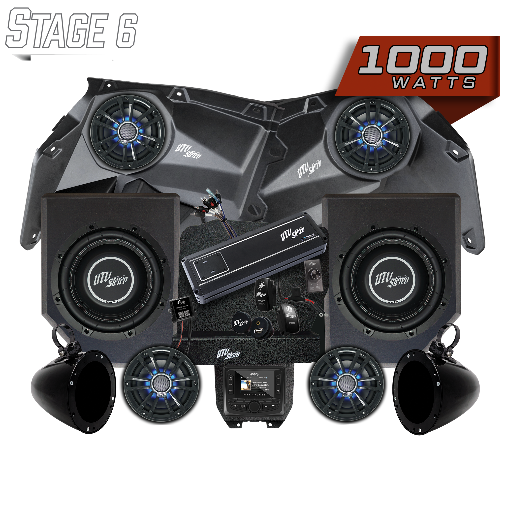 Can-Am® X3 Signature Series Stage 6 Stereo Kit |  UTVS-X3-S6-S