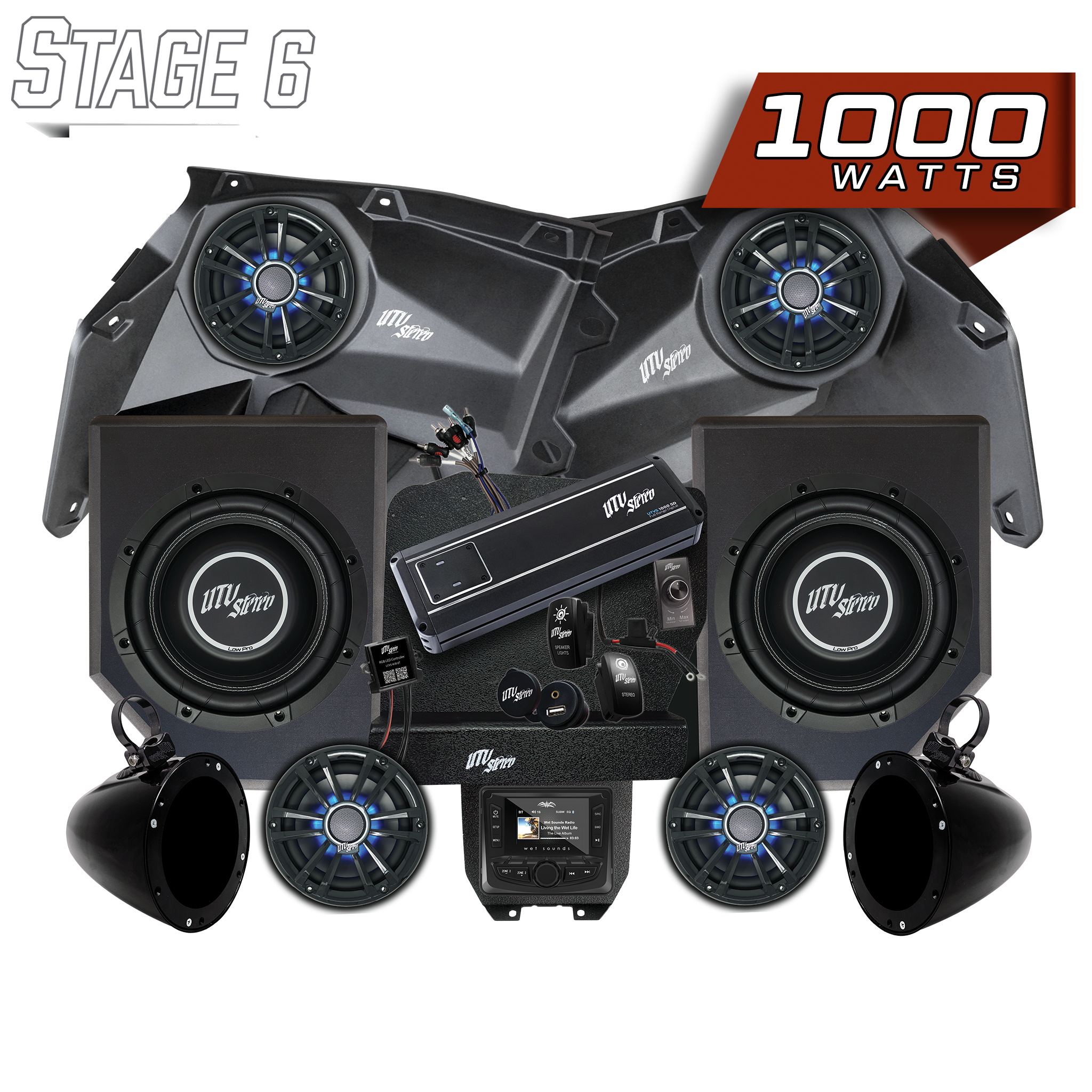 Can-Am® X3 Signature Series Stage 6 Stereo Kit |  UTVS-X3-S6-S