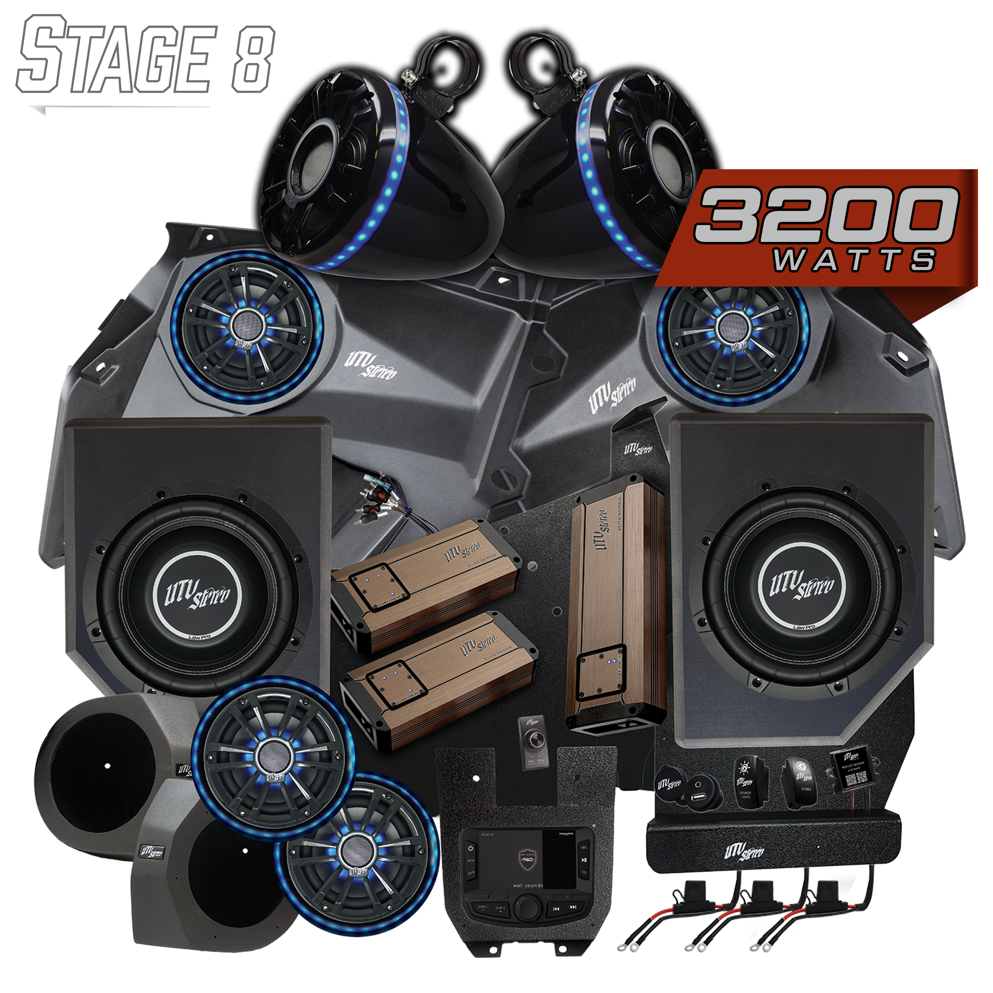 Can-Am® X3 Elite Series Stage 8 Stereo Kit | UTVS-X3-S8-E