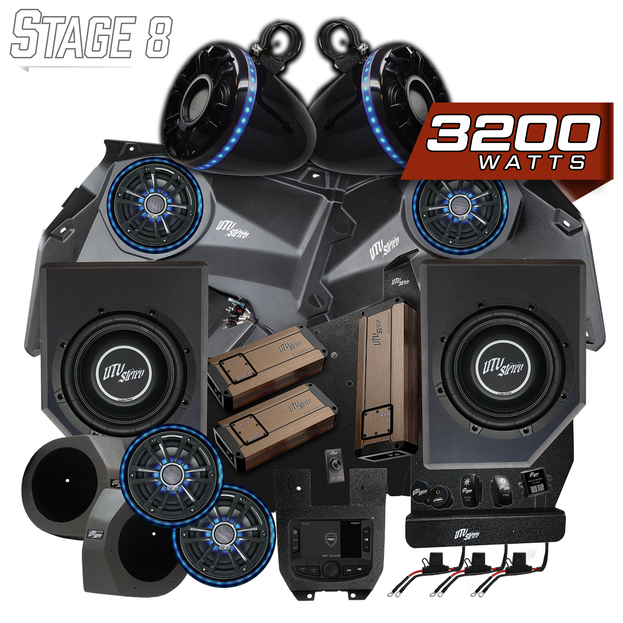 Can-Am® X3 Elite Series Stage 8 Stereo Kit | UTVS-X3-S8-E