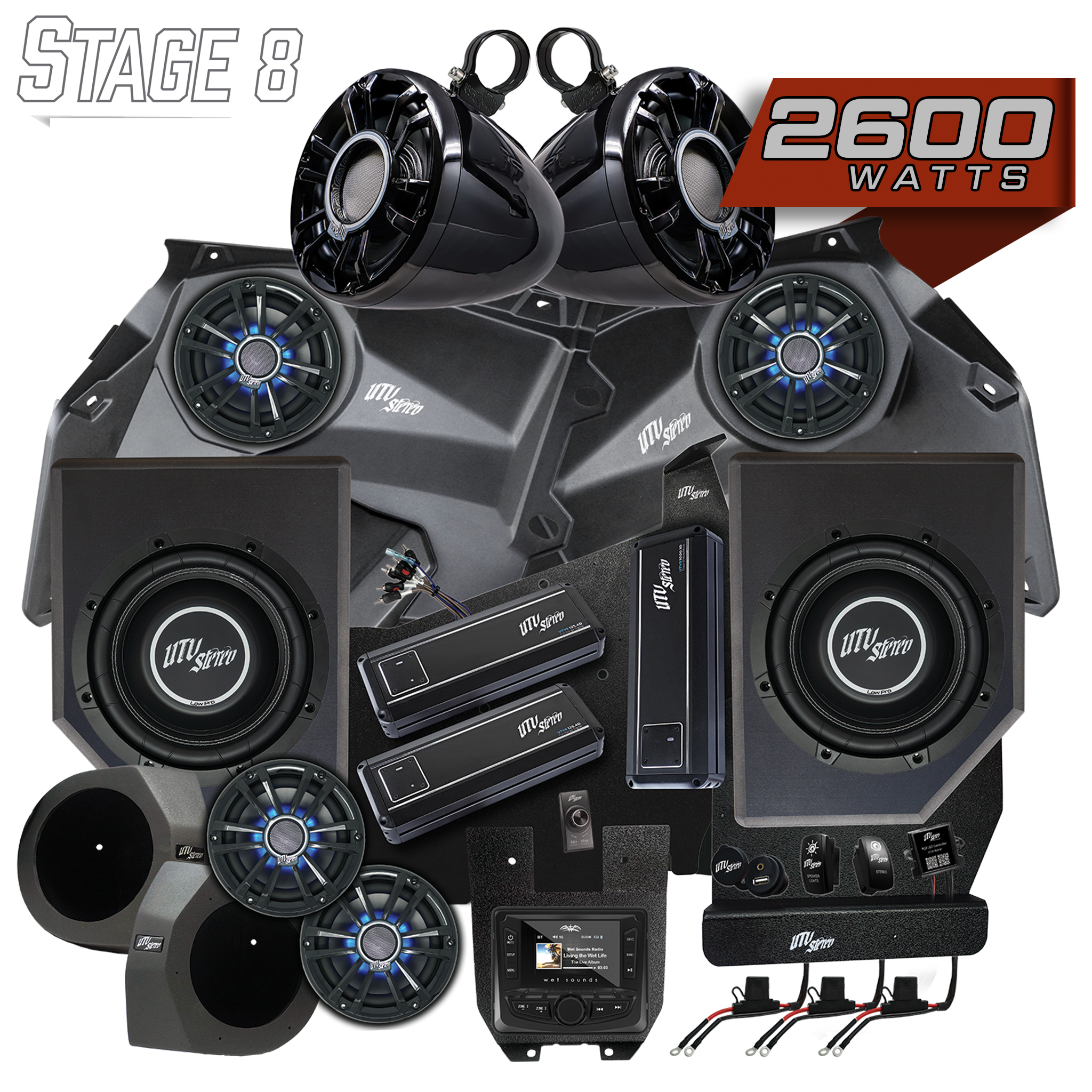 Can-Am® X3 Signature Series Stage 8 Stereo Kit | UTVS-X3-S8-S