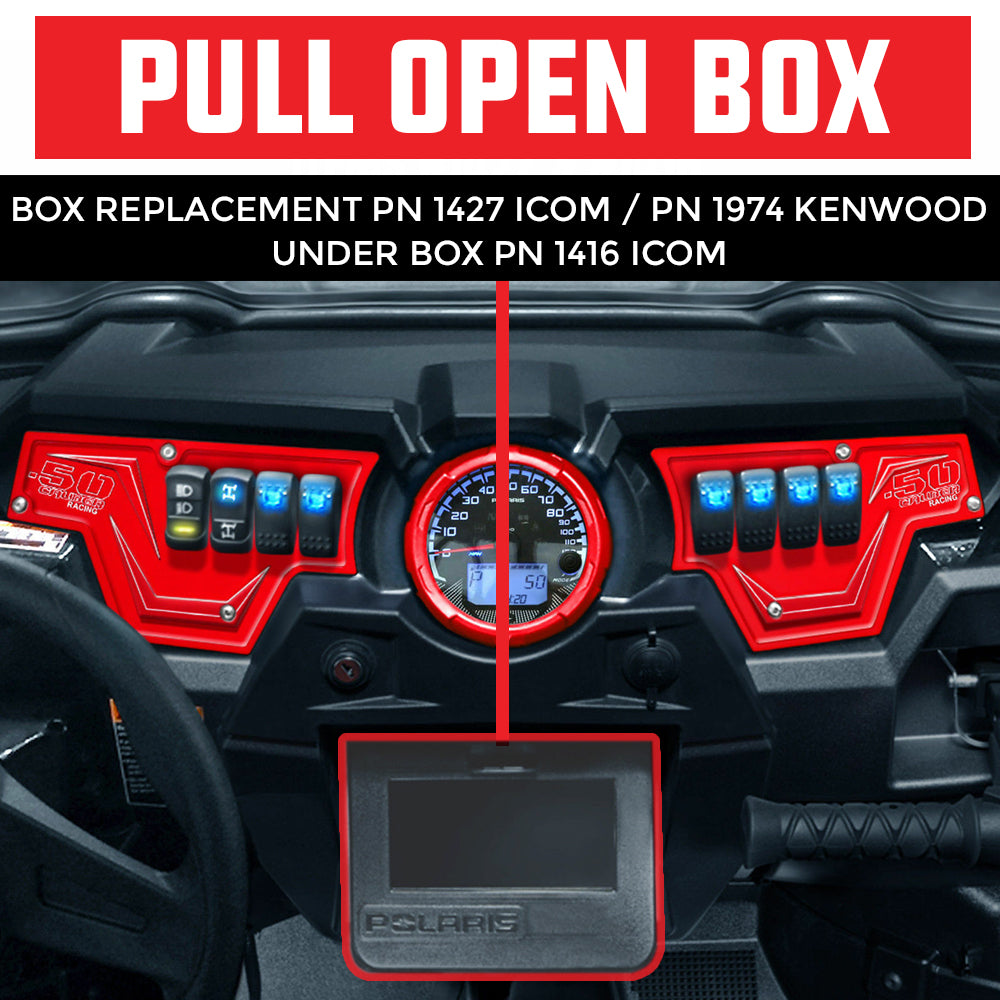 RZR PULL OPEN BOX REPLACEMENT RADIO AND INTERCOM BRACKET
