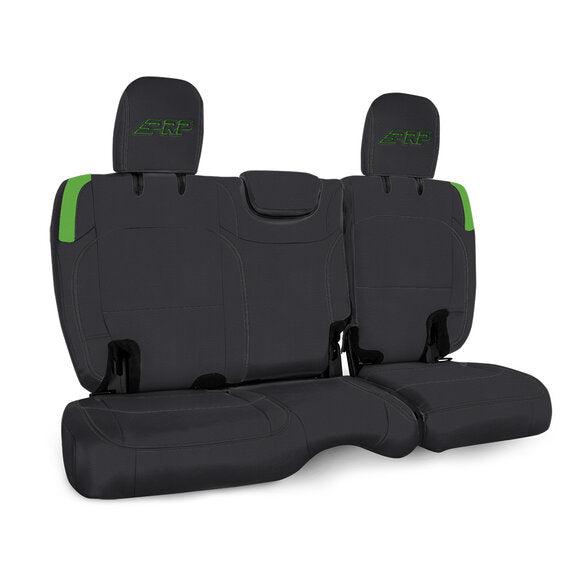 PRP Jeep Wrangler JL Rear Bench CoversU - 4 door with no armrest - Black/Green