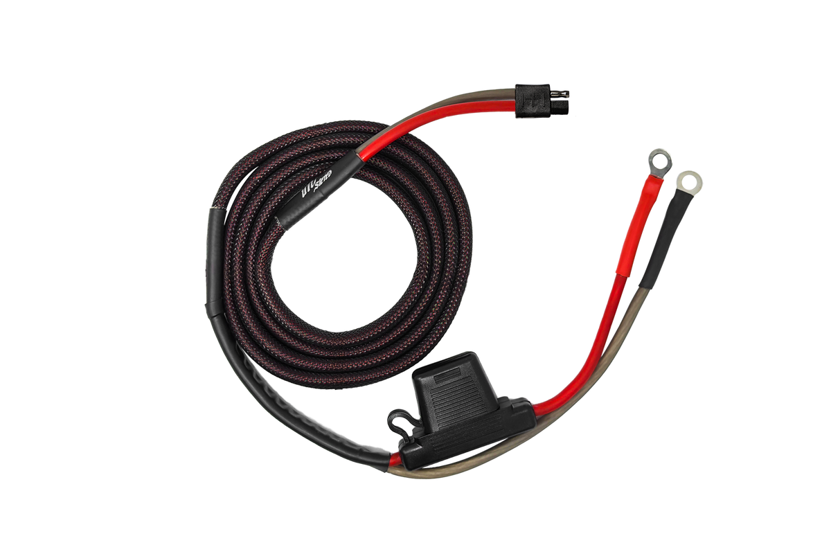 UTV Stereo power cable with inline fuse and ring terminals