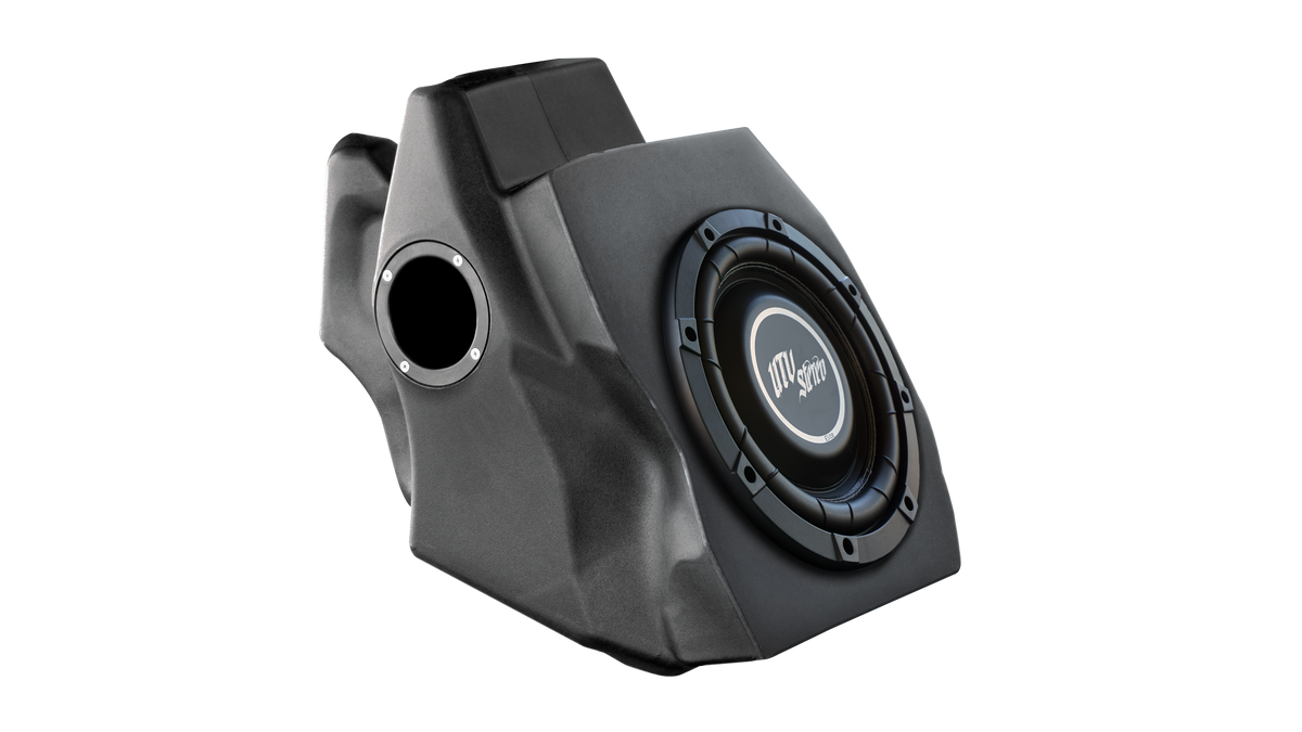UTV Stereo black molded subwoofer enclosure with speaker