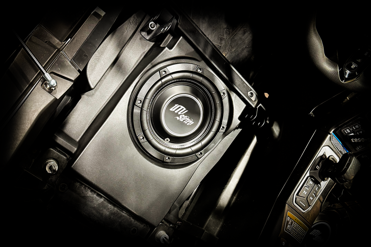 Can-AmÂ® Maverick R 10" Front Driver Subwoofer Enclosure (4-SEAT MODELS) â€“ Unloaded | UTVS-R-ENC-DRIVER-4F