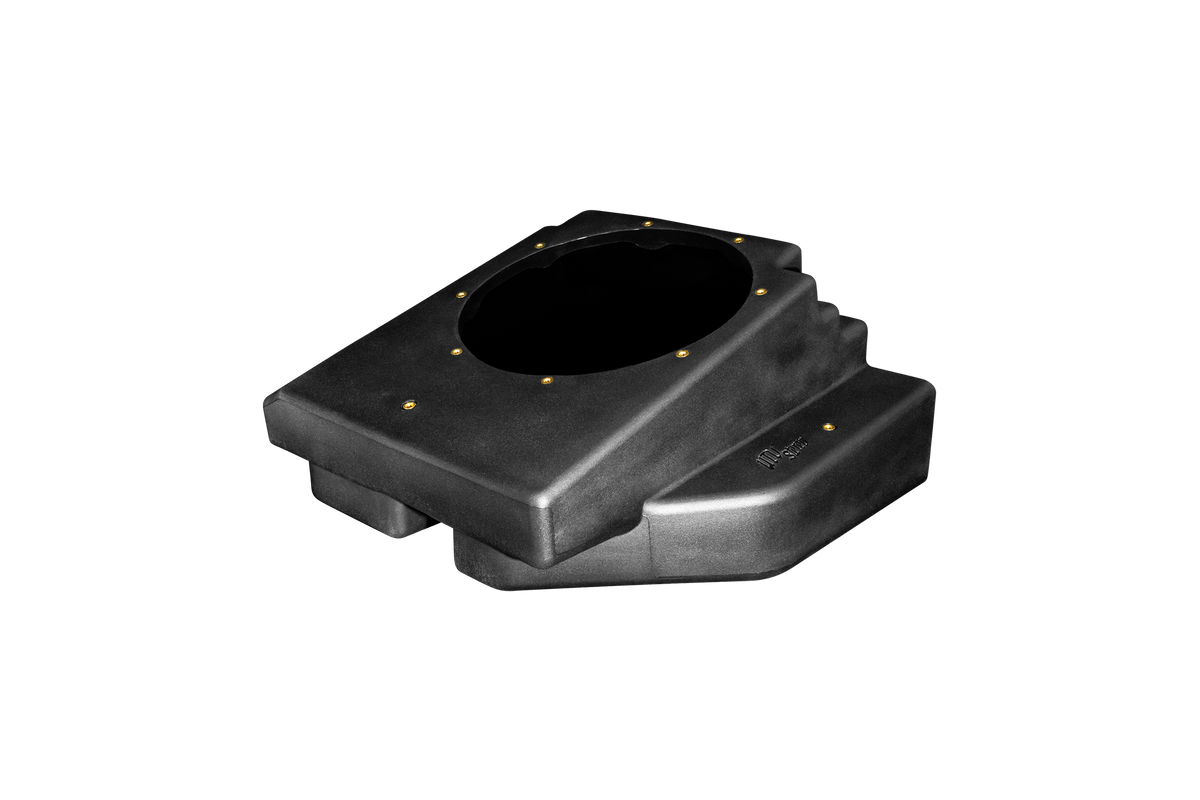 UTV Stereo black plastic speaker enclosure with mounting holes