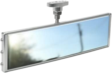 9" Panoramic Rearview Mirror Bolt On Chrome